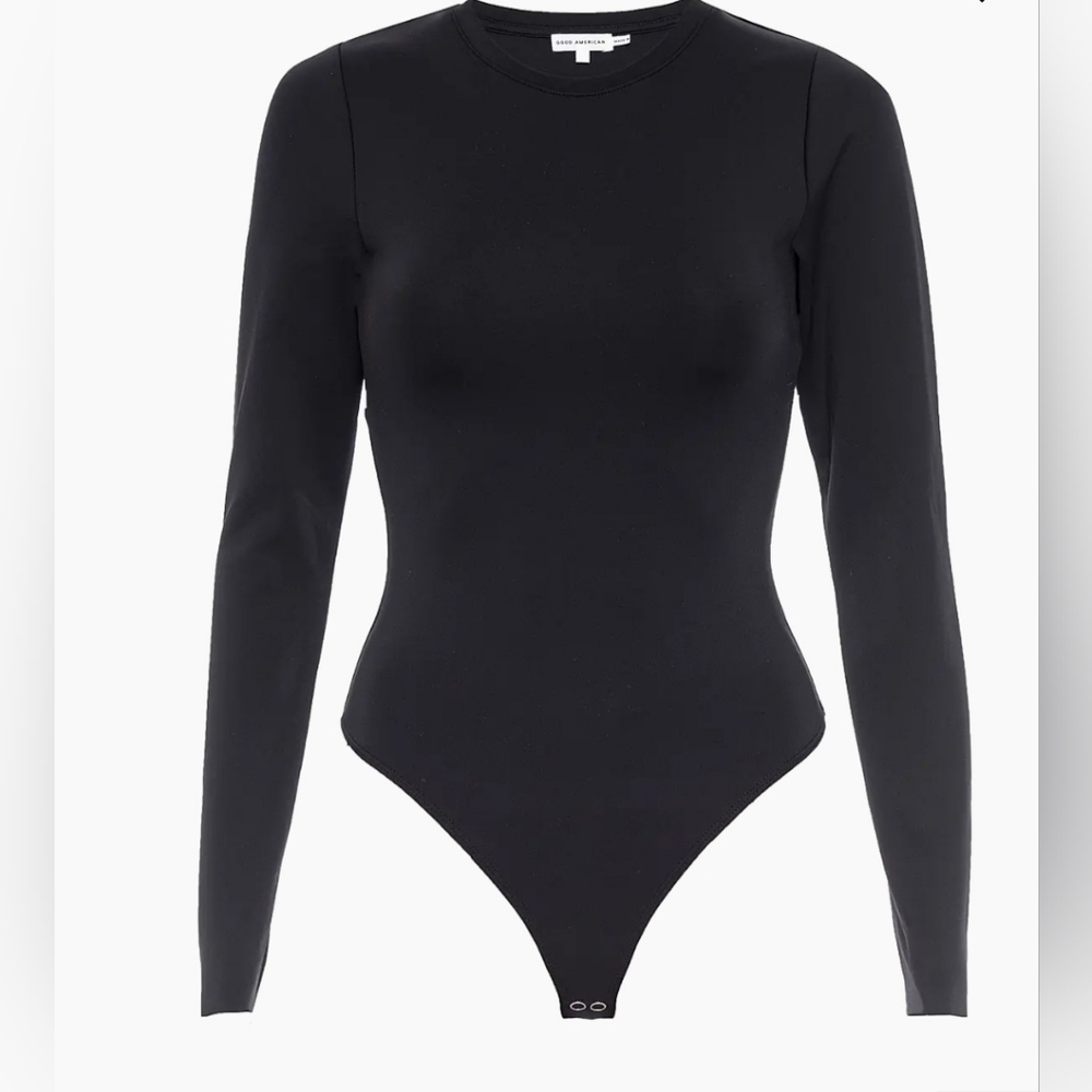 Good American Sculpting Crewneck Bodysuit Black Size 2